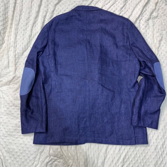 NWT Cremieux Classics Linen Sportcoat Blazer Jacket MENS Size XL Elbow Patches - Picture 2 of 14